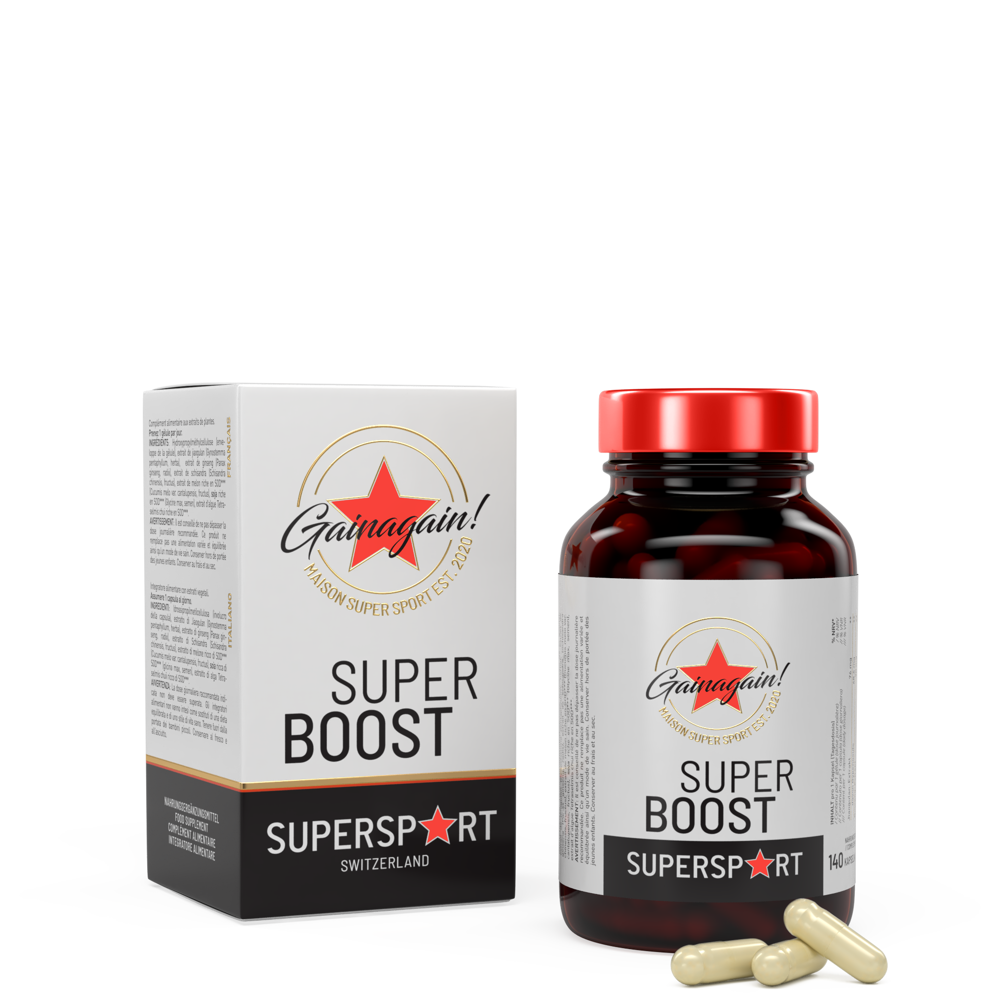 SUPER BOOST / 140 CAPS.